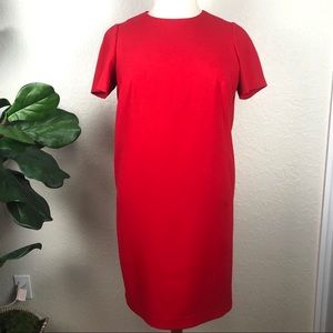 EUC Jones New York Red Knit Lined Dress w/Pockets
